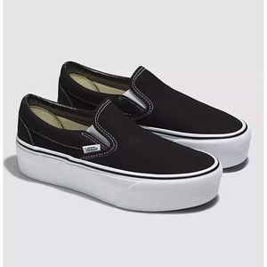 Black platform vans